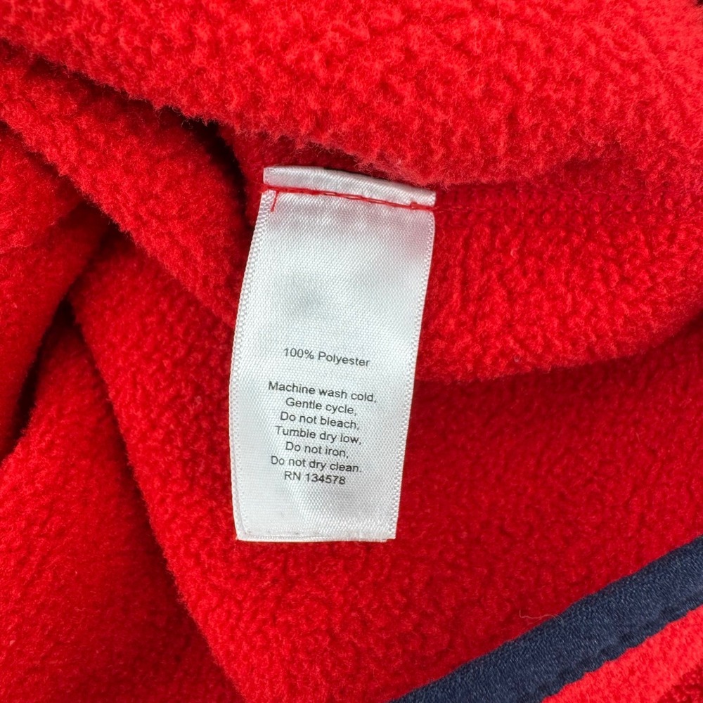 Vineyard Vines Shep Shirt Men Medium Red Navy Fleece Quarter Snap Pullover - Picture 5 of 7